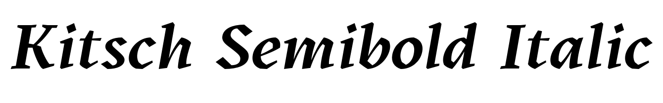Kitsch Semibold Italic